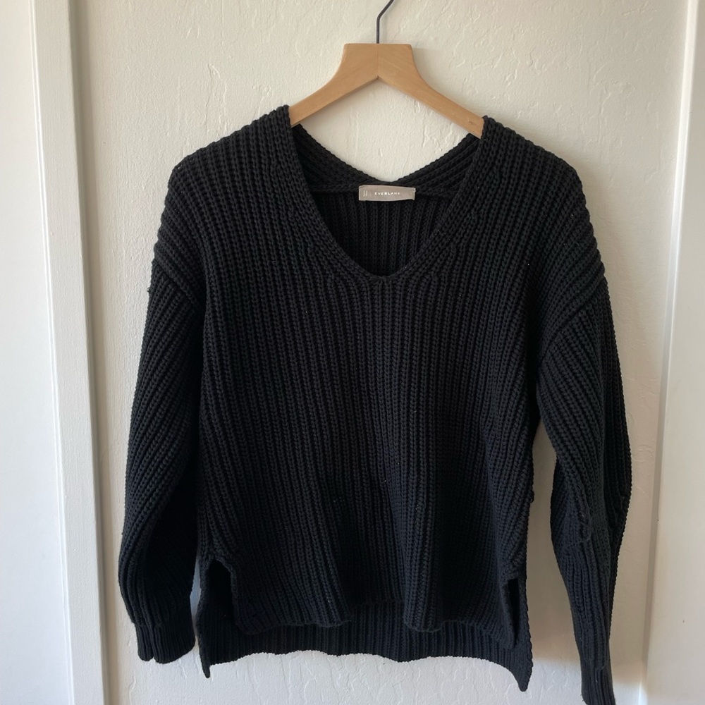 Chunky V neck sweater